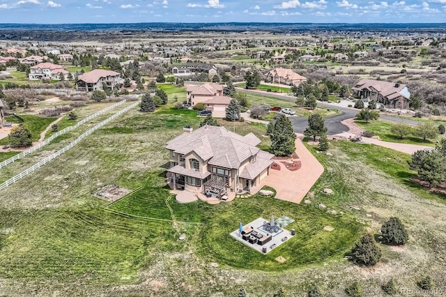 aerial view of residential area