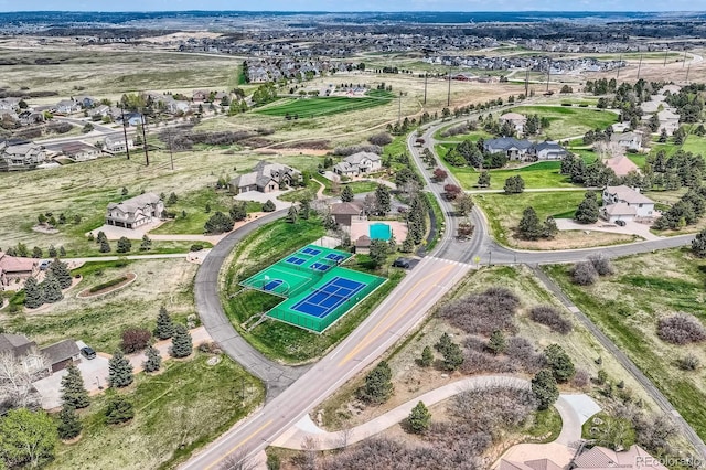 aerial perspective of suburban area