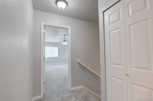 3355 Willowrun Dr, Castle Rock, CO 80109 - corridor with an upstairs landing and light carpet
