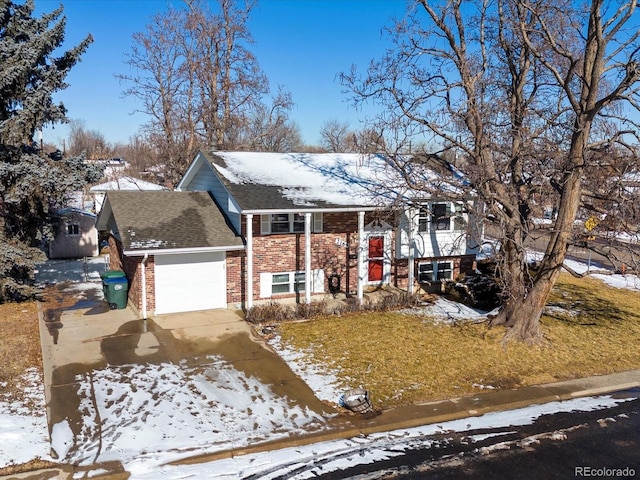 split foyer home with a garage