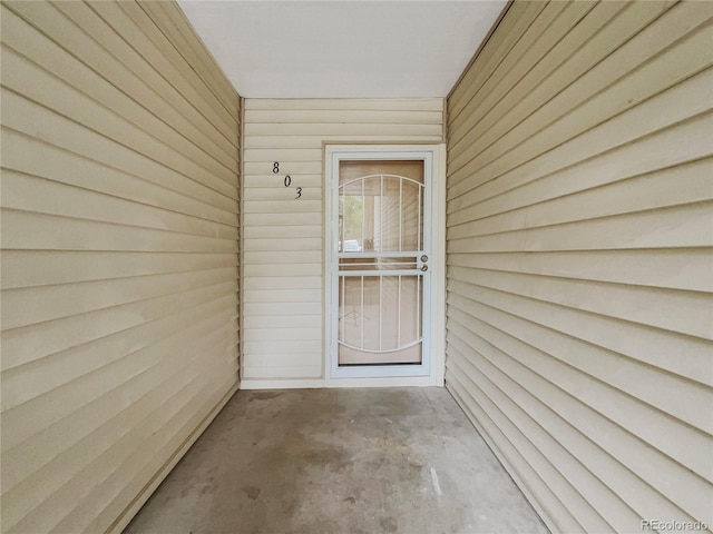 view of doorway to property