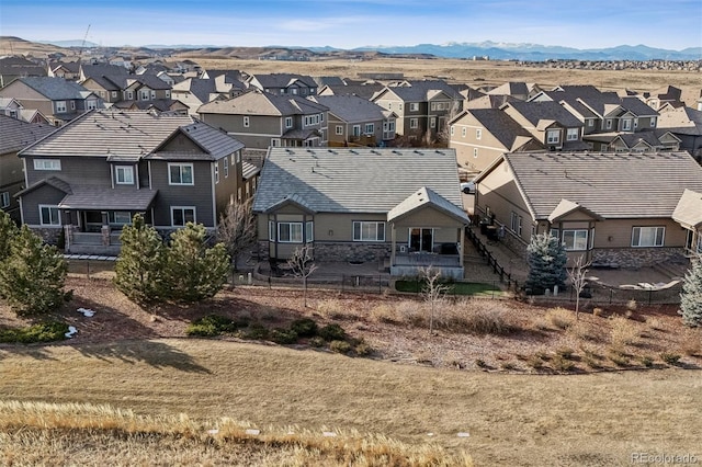 aerial view featuring a mountain view