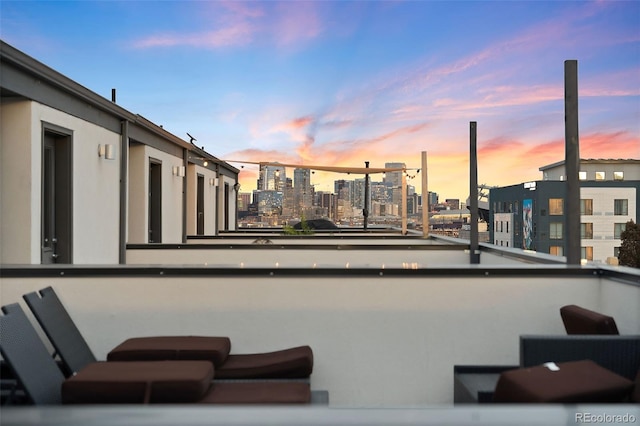balcony featuring a view of city