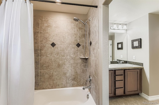 12763 E 105th Pl, Commerce City, CO 80022 - full bathroom featuring shower / bath combination with curtain and vanity