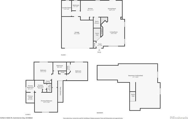 12763 E 105th Pl, Commerce City, CO 80022 - view of home floor plan