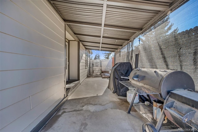 view of patio / terrace featuring grilling area