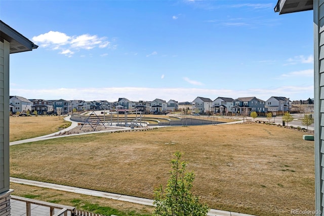 view of yard with a residential view