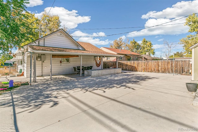 view of home's exterior with a patio area