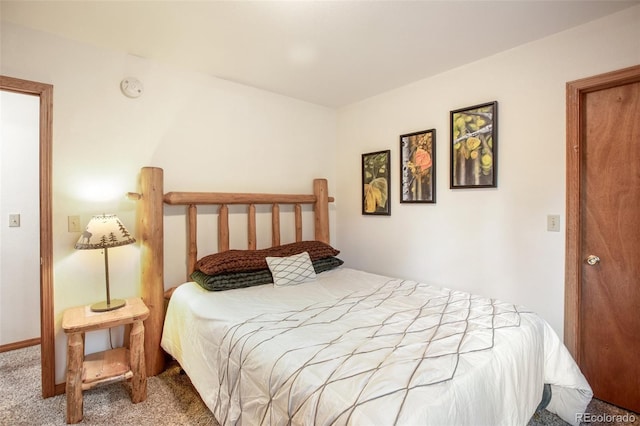 bedroom with carpet floors