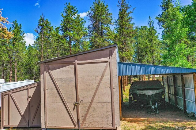 view of outbuilding with an outdoor structure