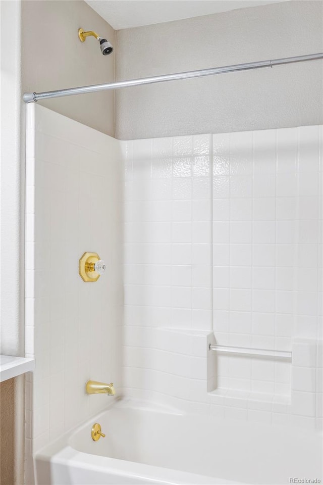 bathroom featuring bathtub / shower combination