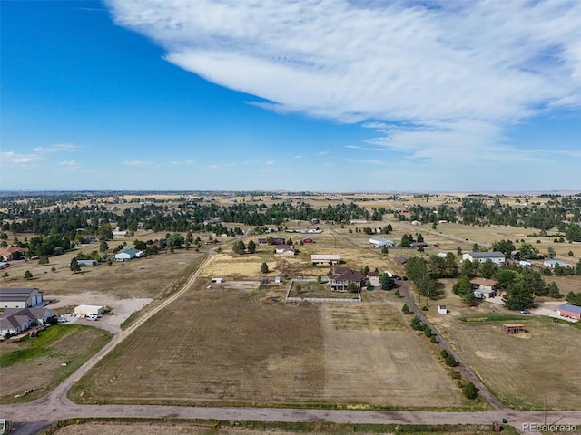 drone / aerial view with a rural view