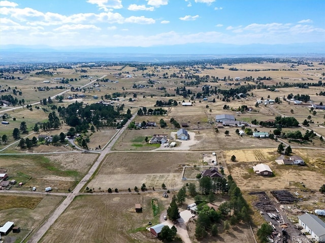 bird's eye view with a rural view