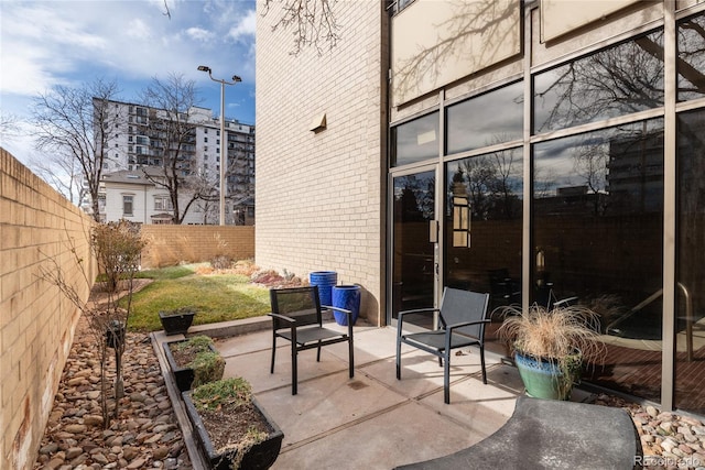 view of patio / terrace with a fenced backyard