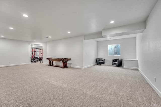 playroom with carpet floors