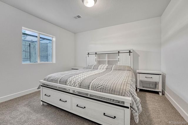 bedroom featuring carpet