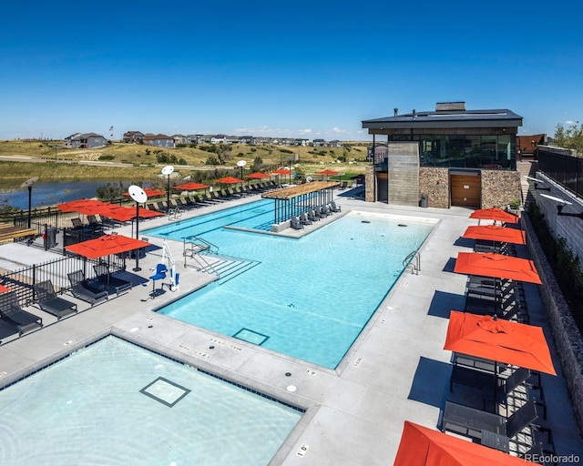 view of pool with a patio