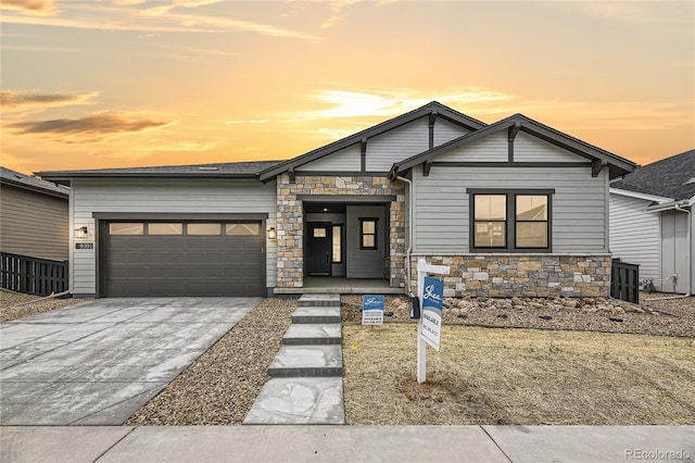 view of front of home featuring a garage