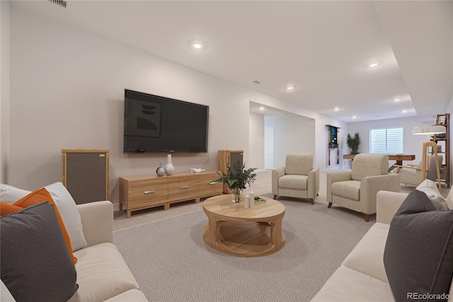 view of carpeted living room