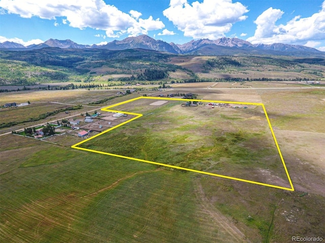 311 Longs Rd, Silverthorne, CO 80498 - view of property location with property parcel outlined and a mountainous background