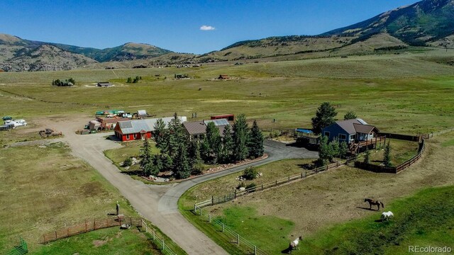311 Longs Rd, Silverthorne, CO 80498 - aerial overview of property's location with a mountain backdrop and rural landscape