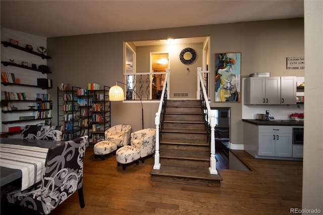 interior space featuring dark hardwood / wood-style flooring