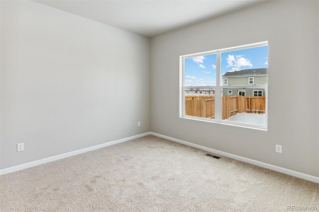 view of carpeted empty room