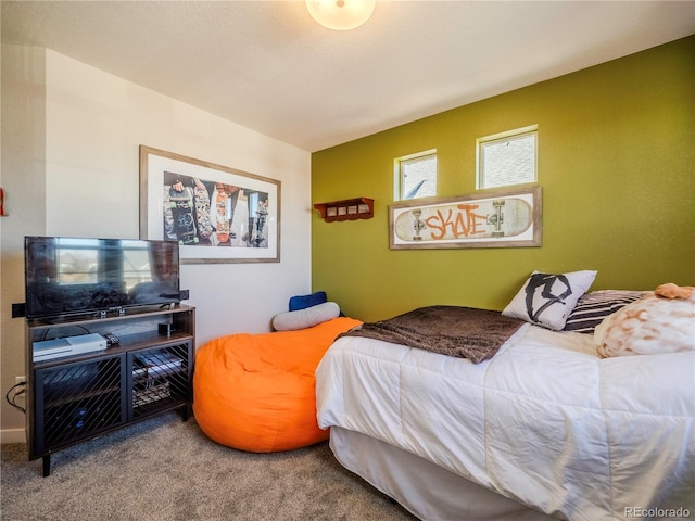 view of carpeted bedroom