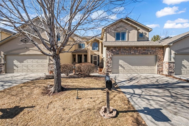 view of property featuring a garage