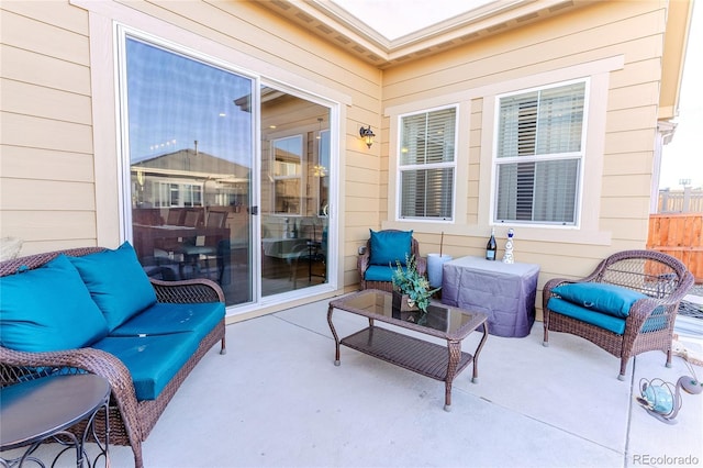 view of patio with outdoor lounge area