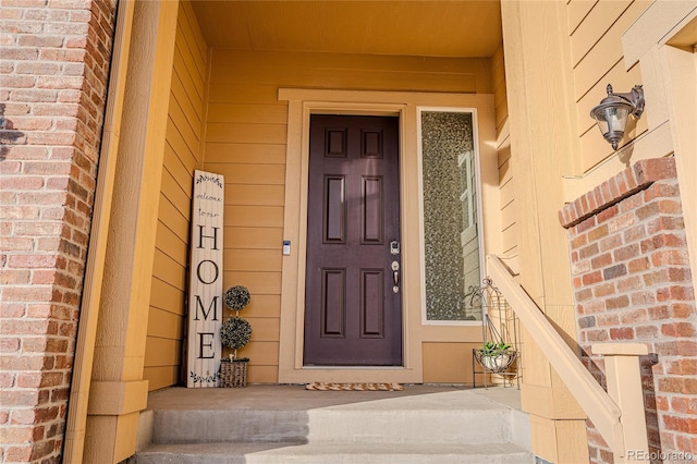 view of doorway to property