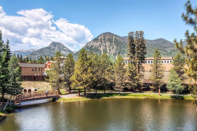 742 Lagoon Dr Unit D, Frisco, CO 80443 - water view featuring a mountain backdrop
