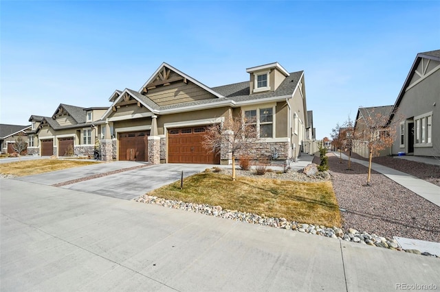 craftsman-style house with a garage