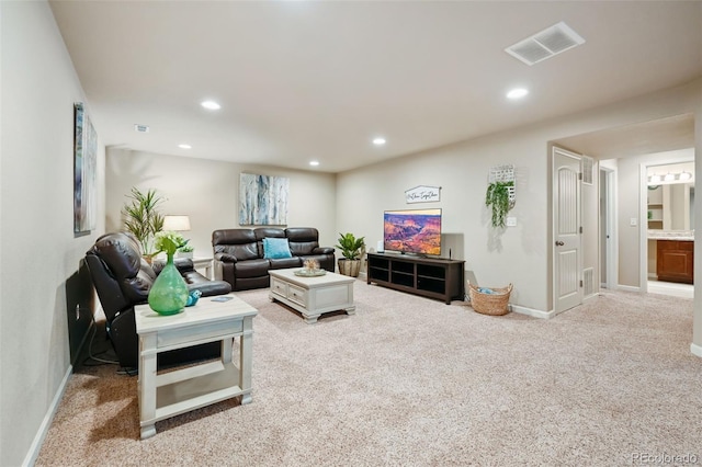 view of carpeted living room