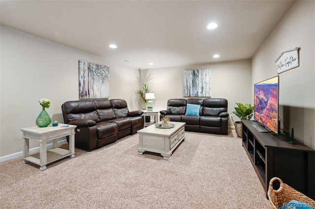 view of carpeted living room