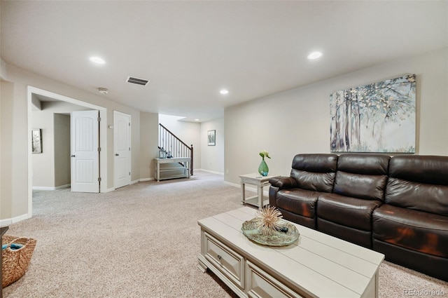 view of carpeted living room