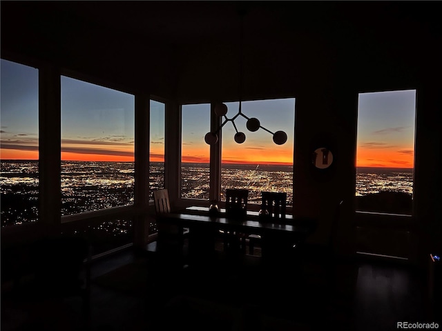 555 Sunrise Peak Rd, Manitou Springs, CO 80829 - dining space with a water view