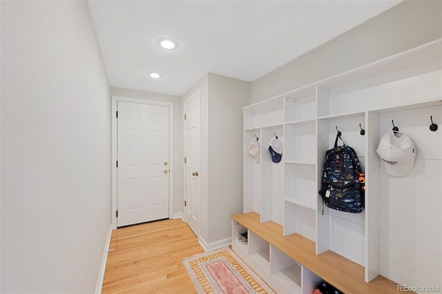 25 Sand Cherry, Littleton, CO 80127 - mudroom with light wood-type flooring and recessed lighting