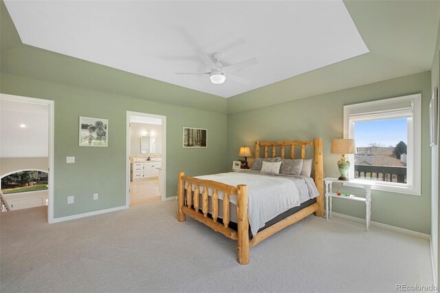 25 Sand Cherry, Littleton, CO 80127 - bedroom featuring carpet, a ceiling fan, and ensuite bathroom