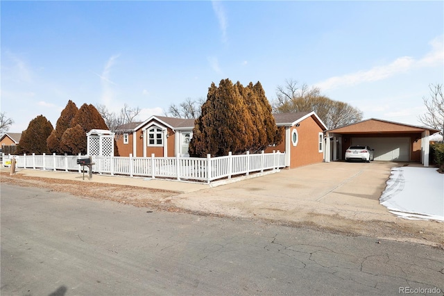 ranch-style home with a carport