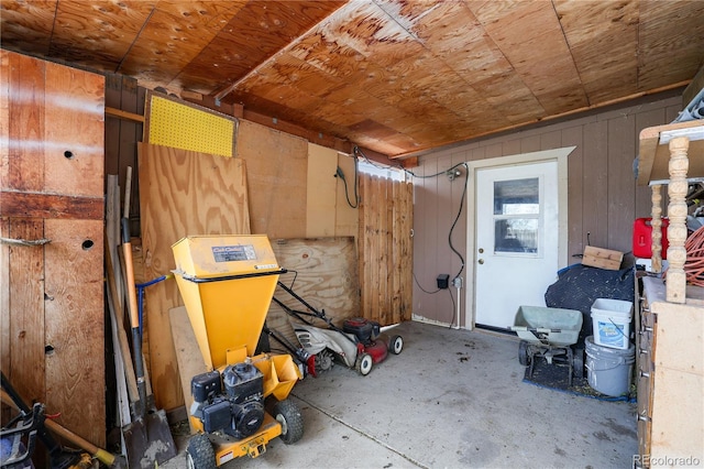 view of storage area