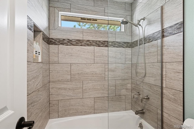 full bathroom featuring shower / washtub combination