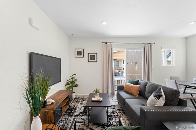 17767 E 54th Ave, Denver, CO 80249 - living room with recessed lighting and wood finished floors