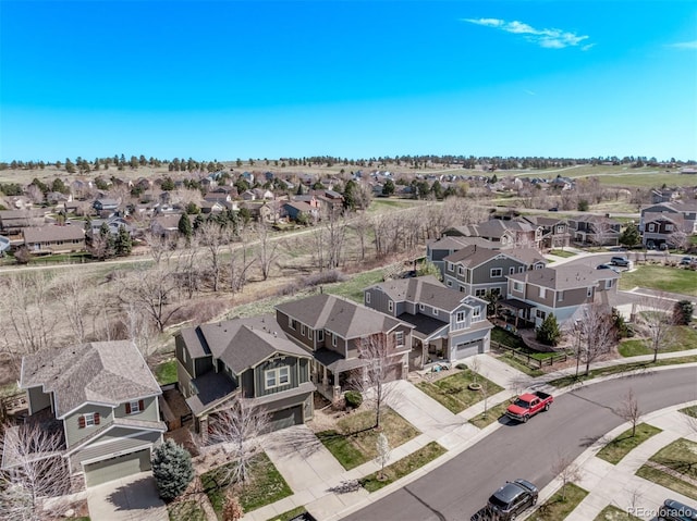 aerial view of residential area