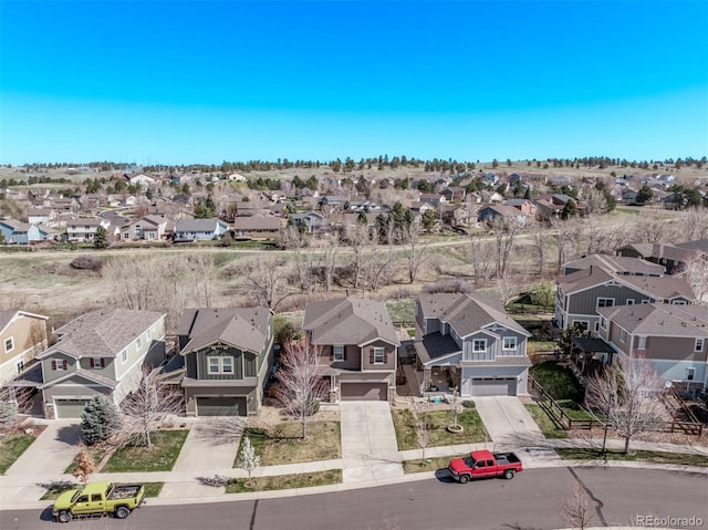 aerial perspective of suburban area