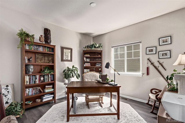 23757 Eagle Bend Ln, Parker, CO 80138 - office space featuring dark wood-type flooring and baseboards