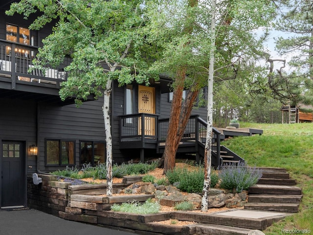 28833 Western Dr, Evergreen, CO 80439 - view of front of house featuring stairs