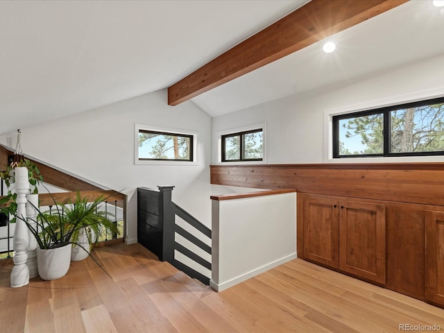 28833 Western Dr, Evergreen, CO 80439 - stairs with wood finished floors and recessed lighting