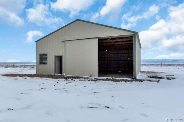 view of snow covered structure