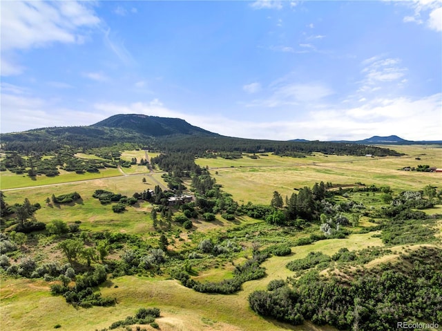 view of mountain feature featuring a rural view